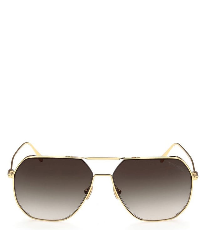 Buy BROWN RETRO GEOMETRIC SUNGLASSES for Women Online in India