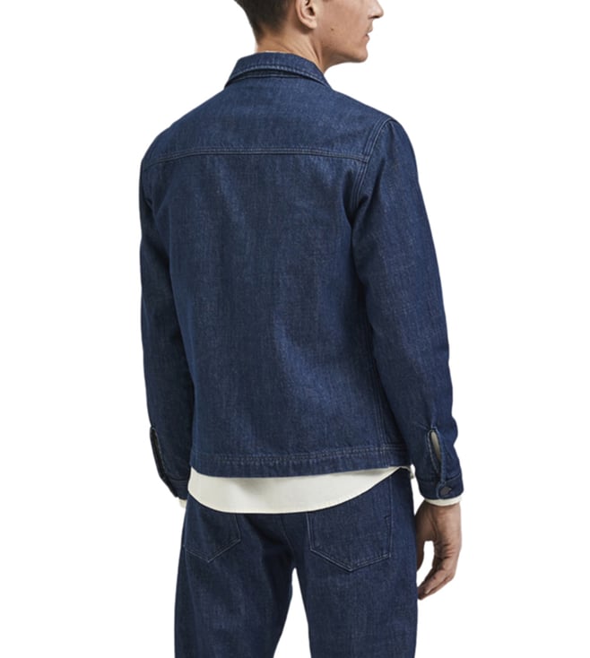 Buy Selected Homme Dark Blue Regular Fit Denim Jacket for Men Online ...