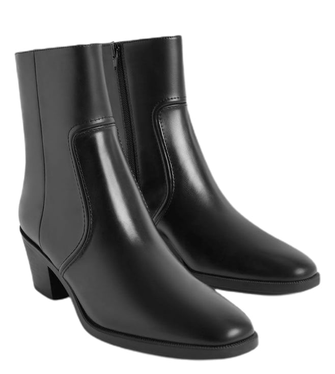 Buy Charles & Keith Black Ankle Height Booties for Women Online @ Tata CLiQ  Luxury