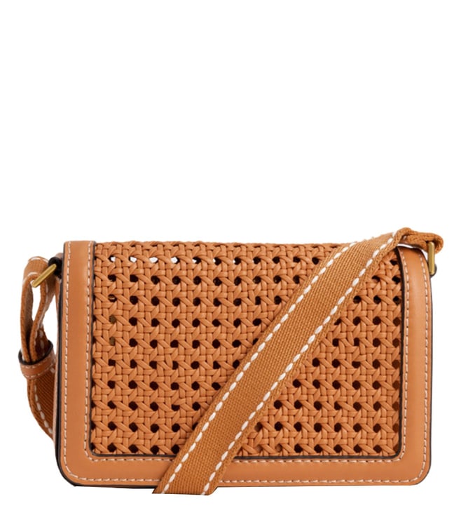 Large Woven Crossbody Tote Bag