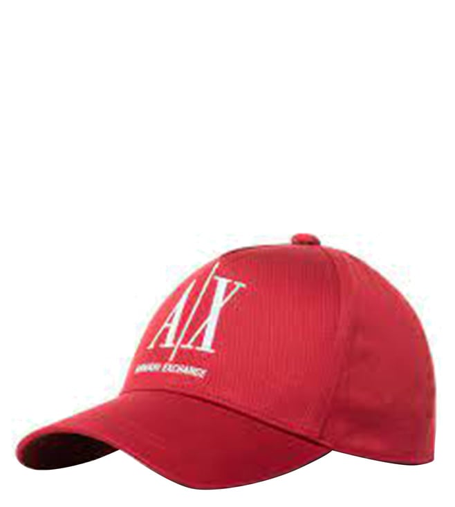 Buy Armani Exchange Red Icon Logo Print Baseball Cap (Free Size) for Men  Online @ Tata CLiQ Luxury