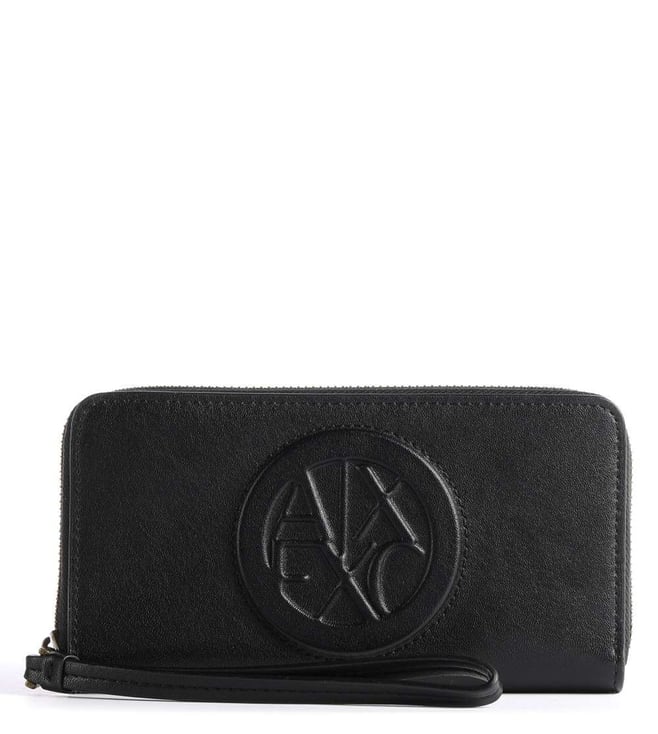 Buy Armani Exchange Black Wallet for Women Online Tata CLiQ Luxury