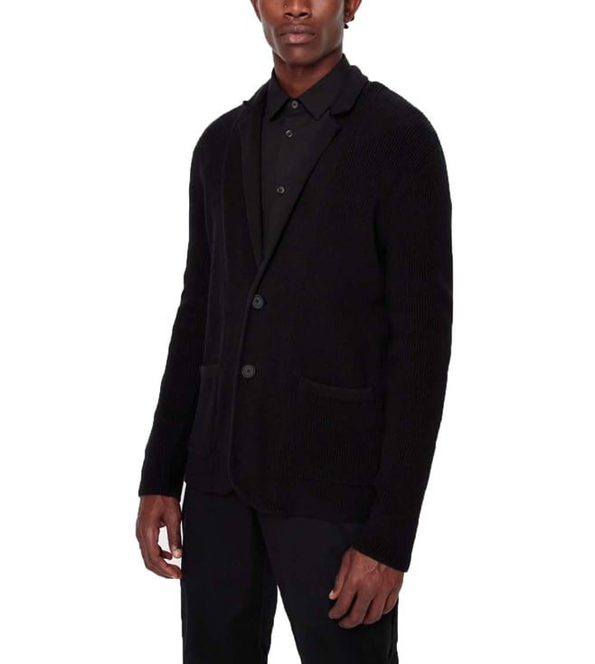 Buy Armani Exchange Black Regular Fit Blazer for Men Online @ Tata CLiQ  Luxury