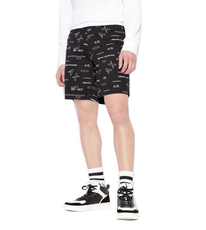 Buy Armani Exchange Black Logo Regular Fit Shorts for Men Online @ Tata  CLiQ Luxury