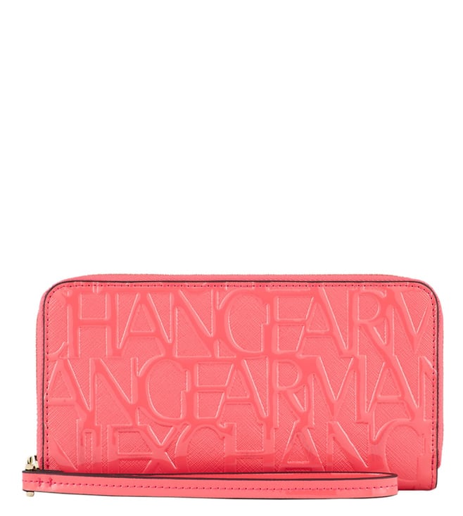 財布・小物その他 EMPORIO ARMANI Woman Wallet Pink EW000367AF11953 UA205 Buy Armani Exchange Pink All Over Zip Around Wallet for