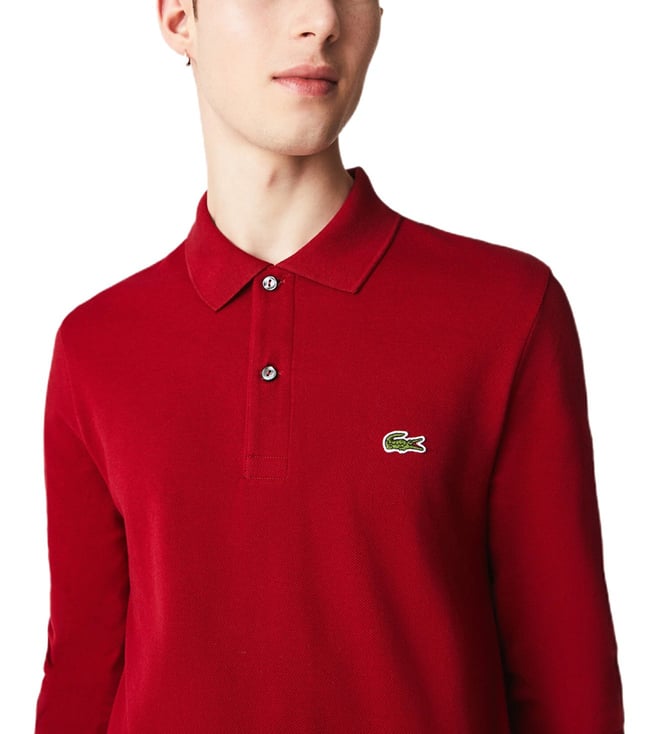 lacoste polo long sleeve slim fit