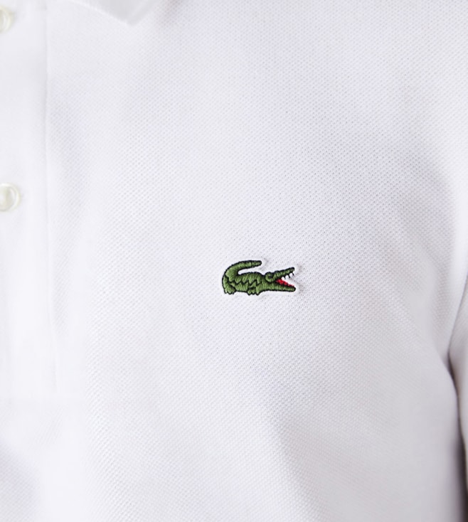 Buy Lacoste White Slim Fit Polo T-Shirt for Men Online @ Tata CLiQ Luxury