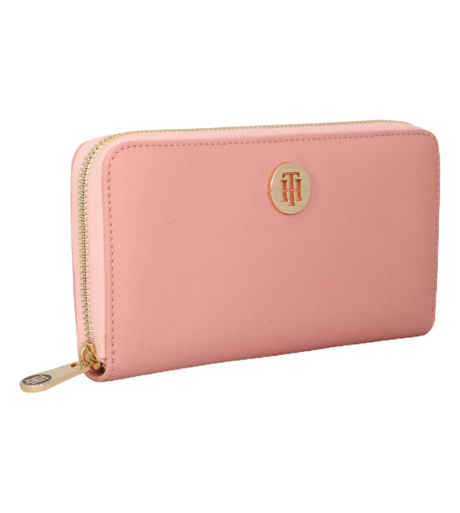 Buy TOMMY HILFIGER Pink Xena Textured Small Wallet for Women Online ...