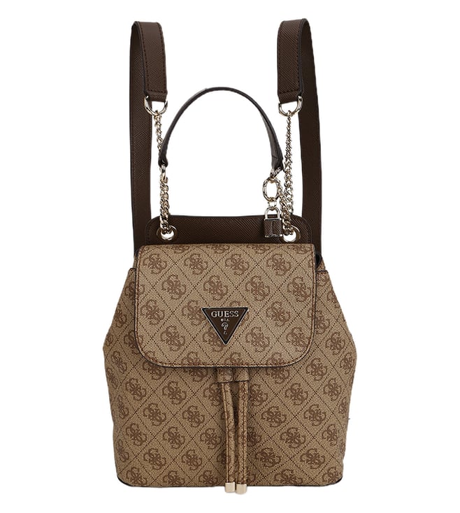 Buy GUESS Brown Cordelia Logo Medium Backpack for Women Online Tata CLiQ Luxury