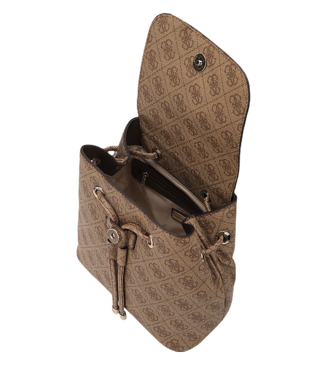 Buy GUESS Brown Cordelia Logo Medium Backpack for Women Online Tata CLiQ Luxury
