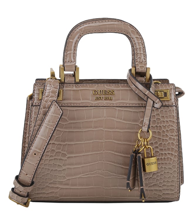 Buy Guess Latte Logo & Light Lime Mini Katey Mini Satchel for Women Online  @ Tata CLiQ Luxury