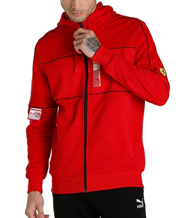 Mountaineer Claire formal Buy Puma Red Regular Fit Hoodie for Men Online @ Tata CLiQ Luxury
