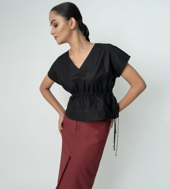 Buy Qua Adjustable Drawstring Top for Women Online @ Tata CLiQ Luxury