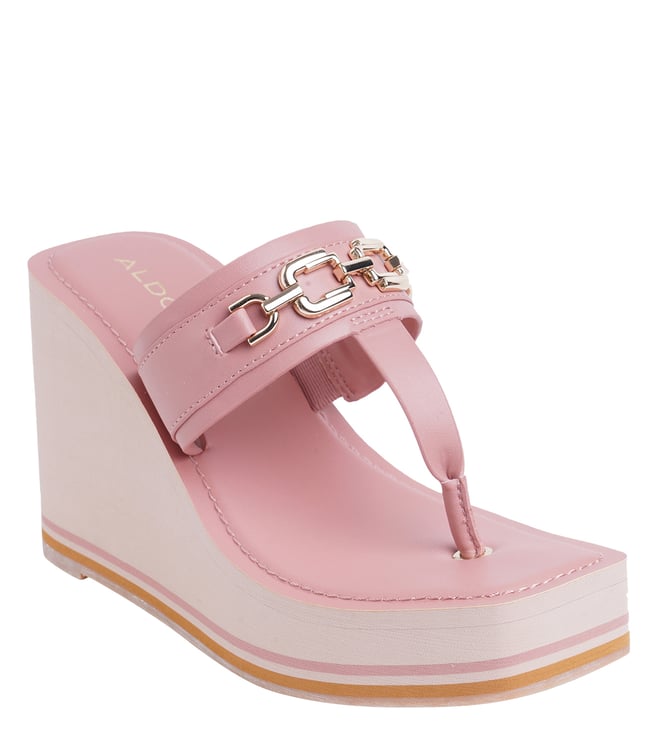 Buy ALDO Bright Pink IBARAKI670 T-Strap Wedges for Women Online @ Tata CLiQ  Luxury