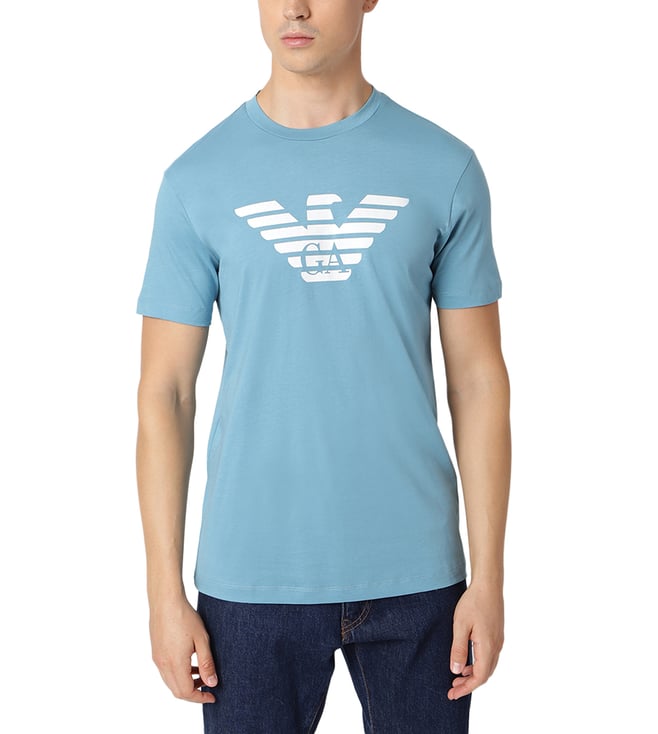 Buy Emporio Armani Verde A Aquila Maxi Eagle Logo T-Shirt for Men Online @  Tata CLiQ Luxury