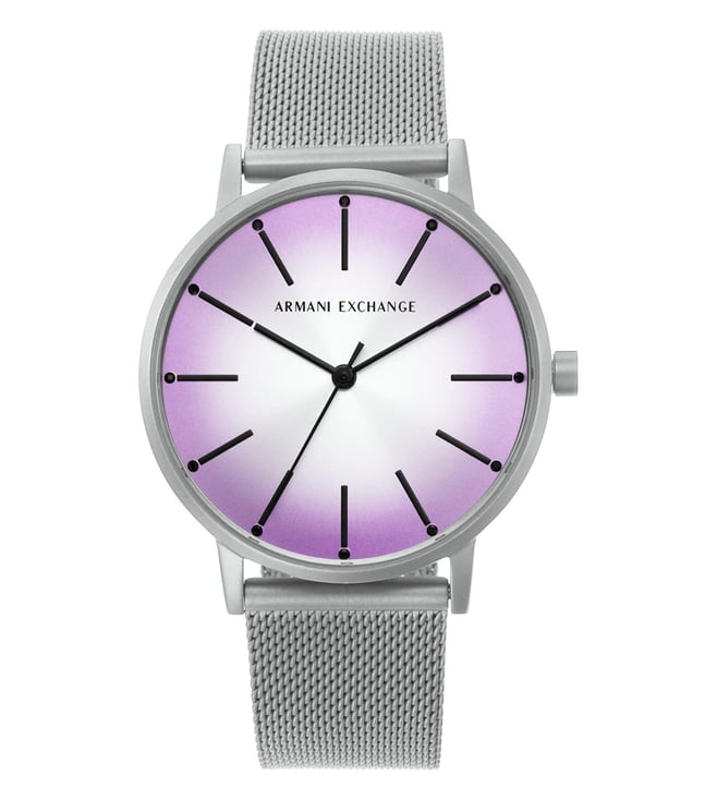 Armani exchange silver womens clearance watch