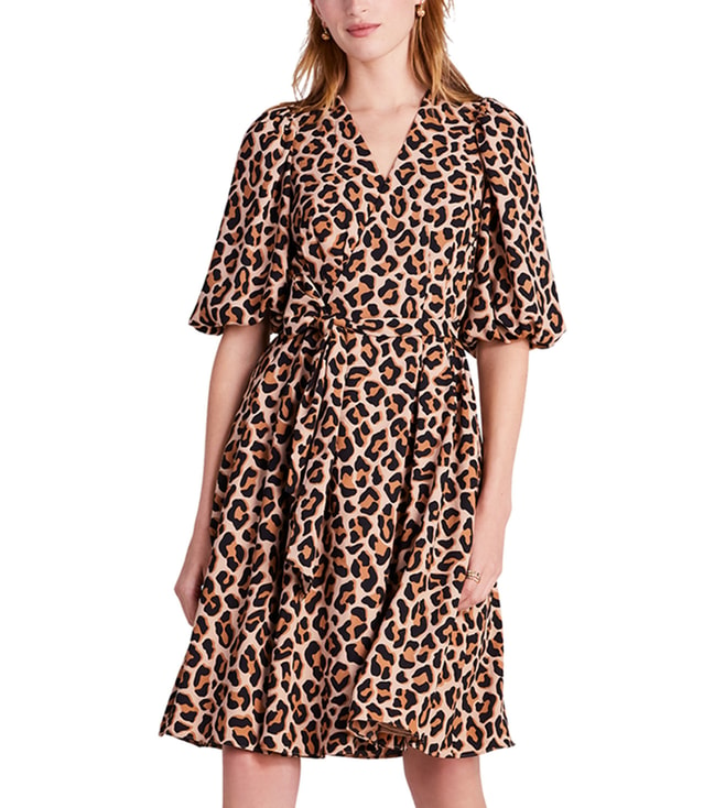 Buy Kate Spade Lovely Leopard Print Regular Fit Wrap Dress for Women Online  @ Tata CLiQ Luxury