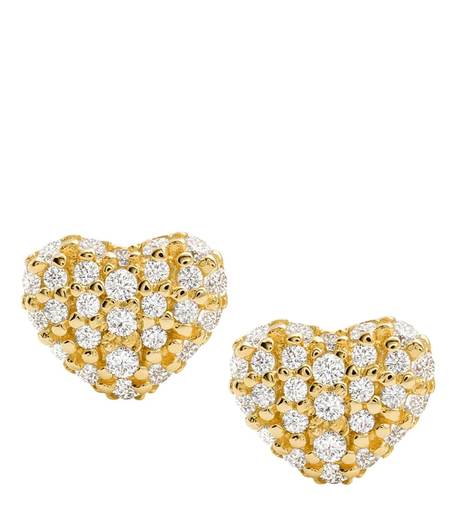 michael kors heart earrings gold