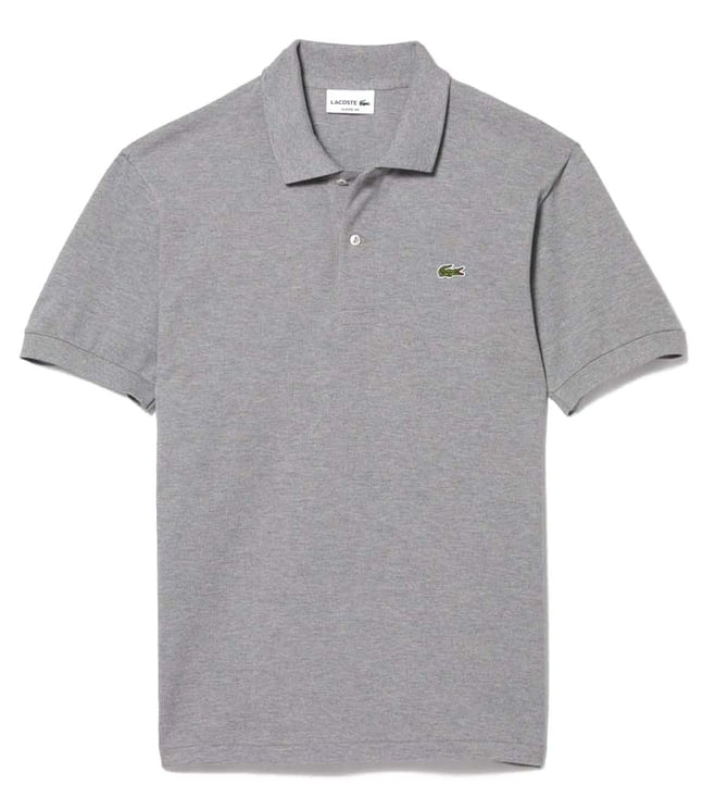 Lacoste Grey Classic Fit Polo T-Shirt for Men Online @ Tata CLiQ Luxury