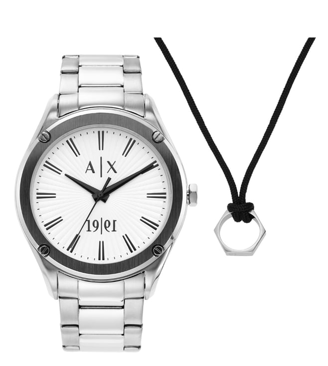 Buy Armani Exchange AX7131SET Analog Watch for Men With Pendant Online @  Tata CLiQ Luxury