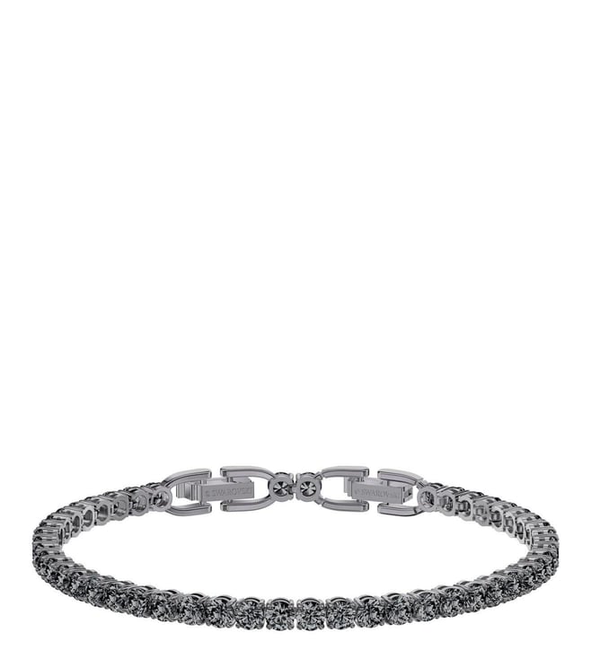 Buy Swarovski Round Grey Ruthenium Plated Tennis Deluxe Bracelet for Women  Online @ Tata CLiQ Luxury