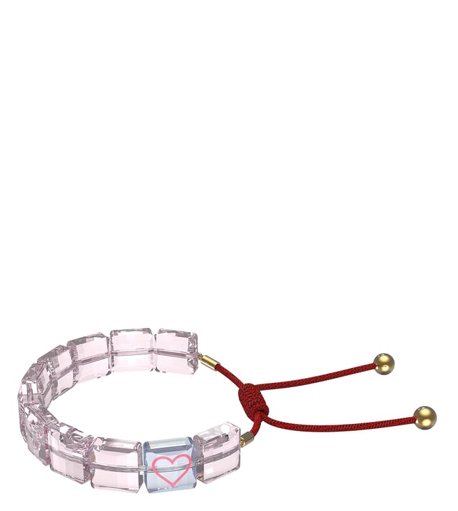 Buy Swarovski Pink Letra Heart Bracelet for Women Online @ Tata