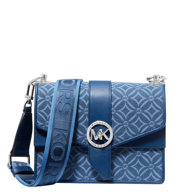 Buy MICHAEL Michael Kors Blue Logo Medium Cross Body Bag for Women Online @  Tata CLiQ Luxury