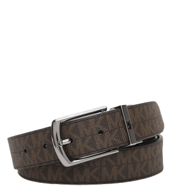 Buy MICHAEL Michael Kors Brown Logo Reversible Leather Belt for Men Online  @ Tata CLiQ Luxury