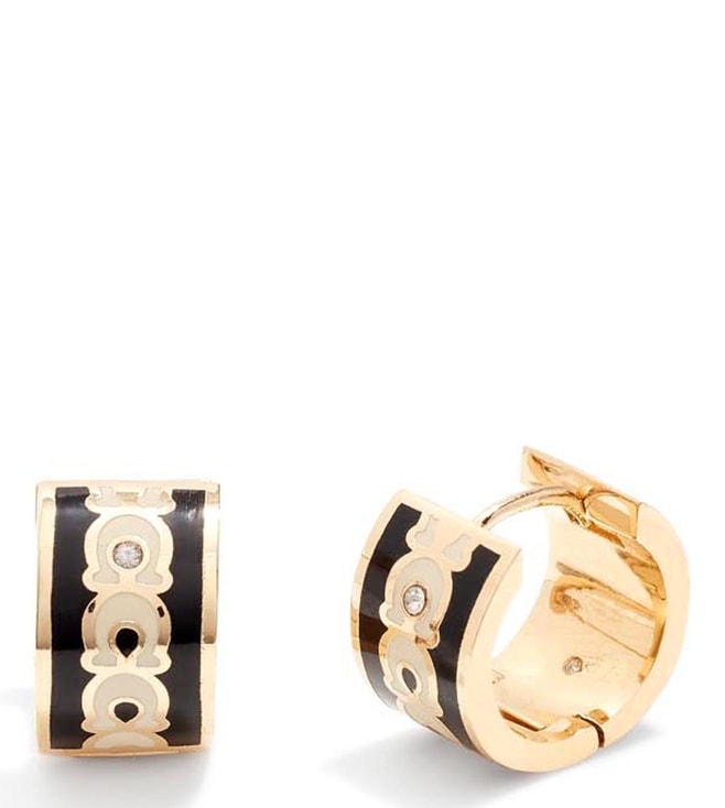 Buy Coach Gold Signature Enamel Hoop Earrings for Women Online @ Tata CLiQ  Luxury