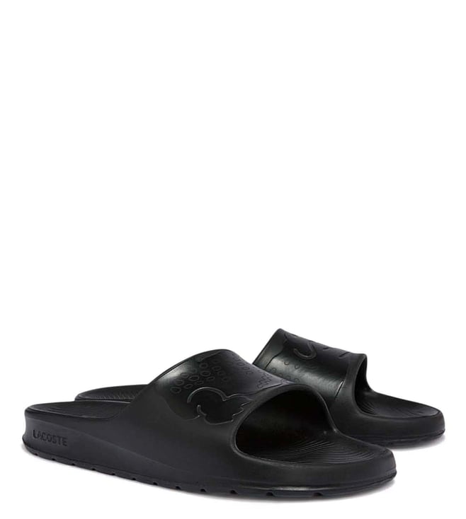 Lacoste sliders mens online black