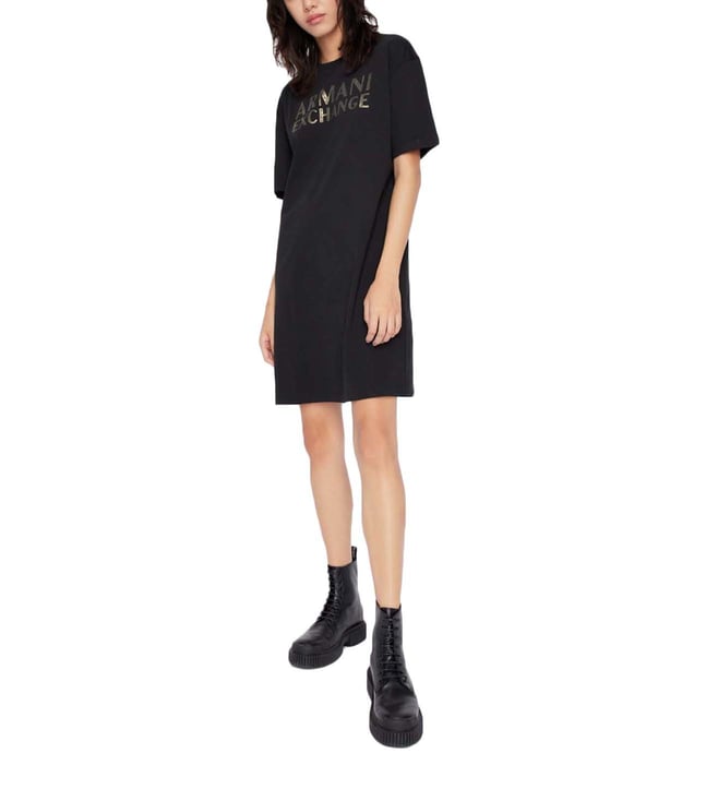 Buy Armani Exchange Black Logo Regular Fit Dress for Women Online @ Tata  CLiQ Luxury