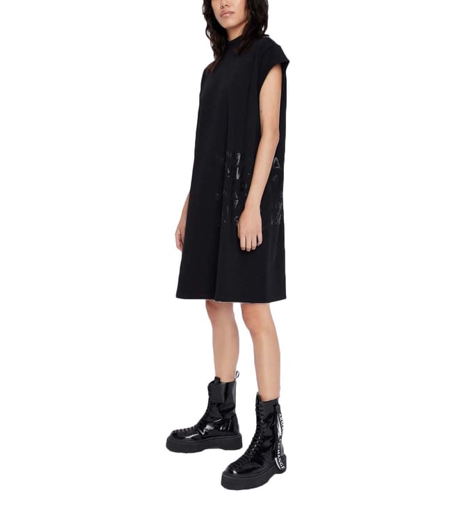 Buy Armani Exchange Black Logo Regular Fit Dress for Women Online @ Tata  CLiQ Luxury