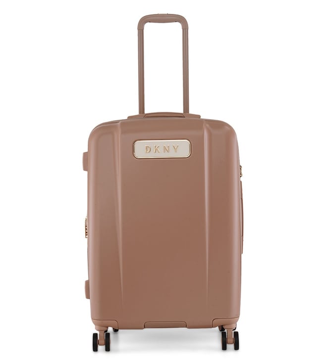 Buy DKNY Pink Allore Large Checked Trolley Online @ Tata CLiQ Luxury