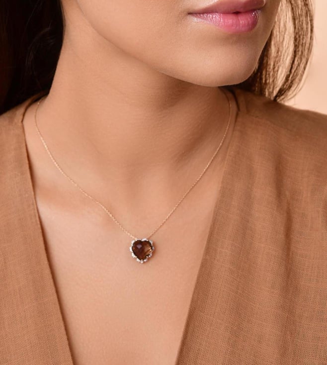 Holly Yashi Heart Garnet Necklace - QVC.com