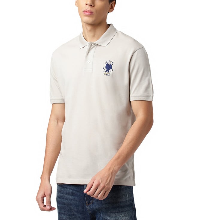 Buy Emporio Armani Silver Cloud New Manga Logo Polo T-Shirt for Men Online  @ Tata CLiQ Luxury