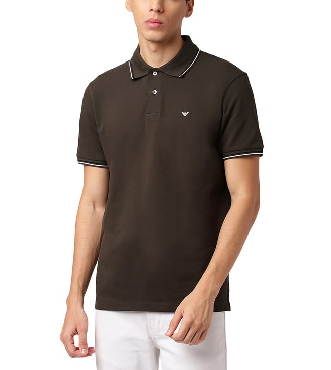 Buy Emporio Armani Verde Colofonia Polo T-Shirt for Men Online @ Tata CLiQ  Luxury