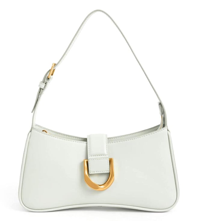 White Sonnet Two-Tone Chain Handle Shoulder Bag - CHARLES & KEITH US