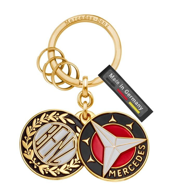 Mercedes-Benz Classic Lettering Keychain or Key Ring Gold-plated