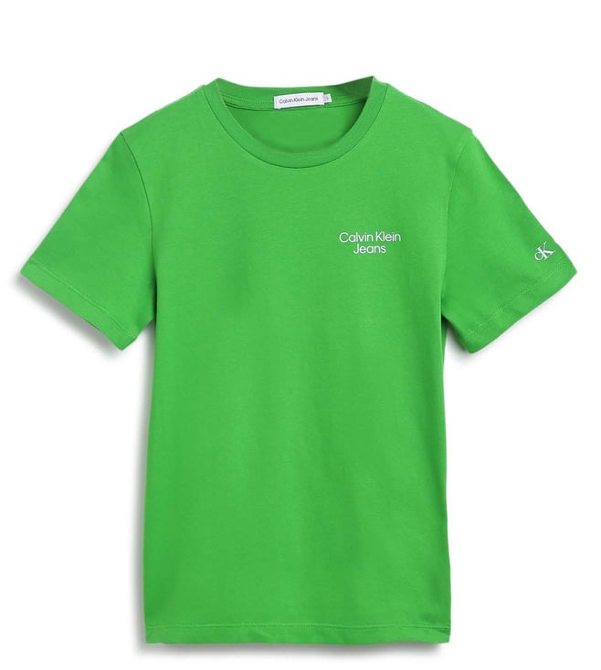 Green calvin klein outlet t shirt