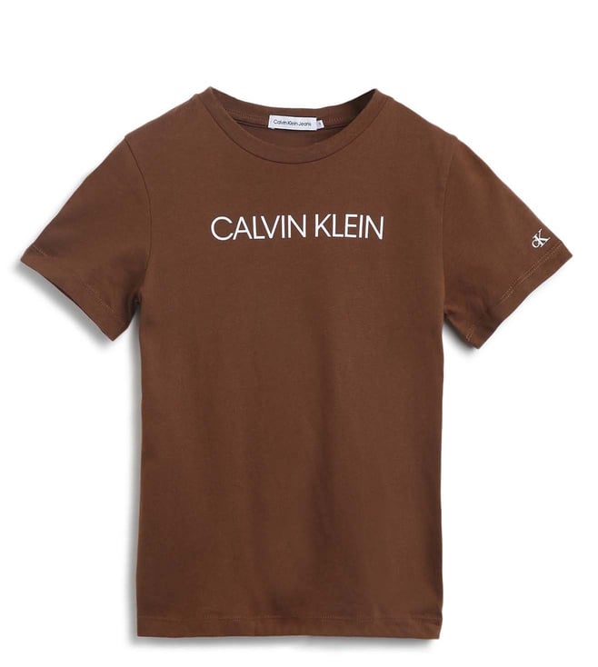 Calvin klein discount brown t shirt