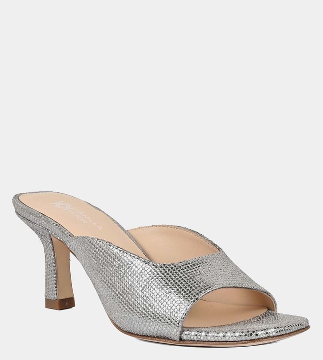 Buy Vanilla Moon Silver Heel Sandals for Women Online  Tata CLiQ Luxury