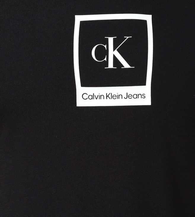 Buy Calvin Klein Jeans Black Logo Slim Fit T Shirt For Men Online Tata Cliq Luxury 7812