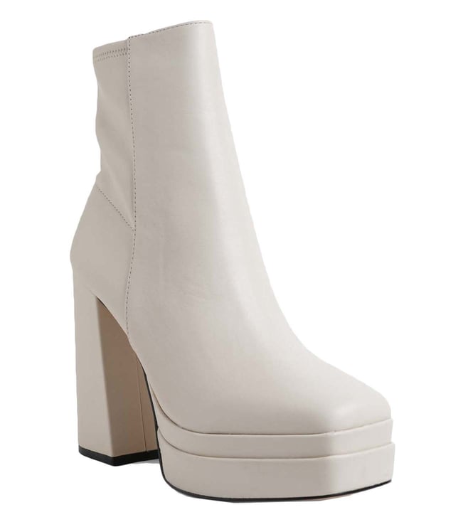 womens booties white