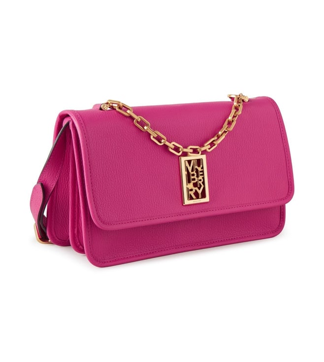 Buy Mulberry Pink Sadie Rectangle Goat Shoulder Bag for Women Online ...