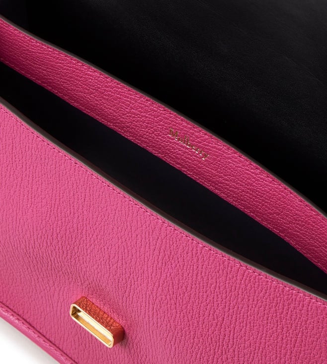 Buy Mulberry Pink Sadie Rectangle Goat Shoulder Bag for Women Online ...