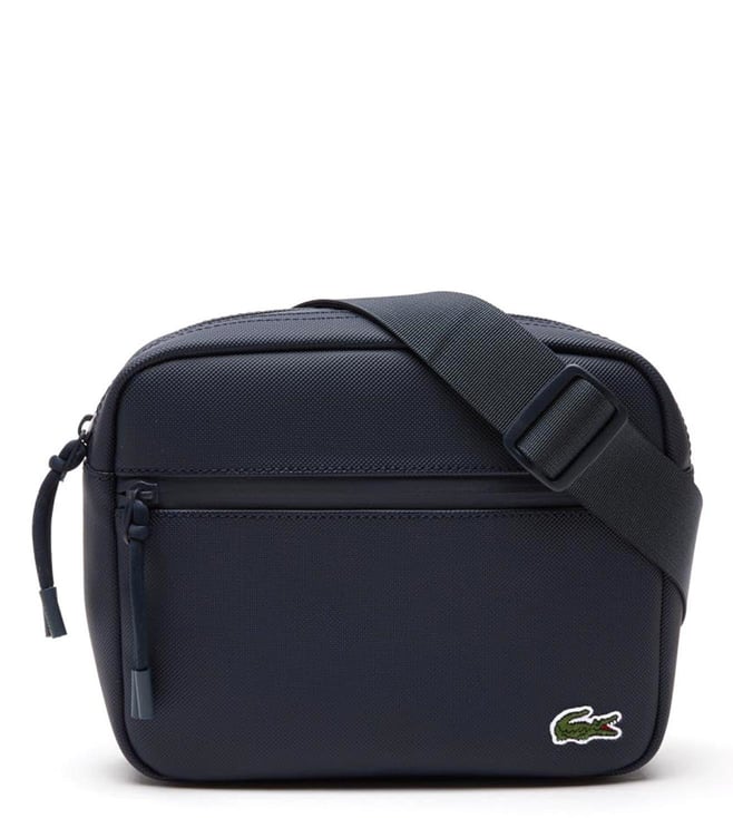 Buy Lacoste Black Medium Exterior Pocket Reporter Bag for Men Online ...