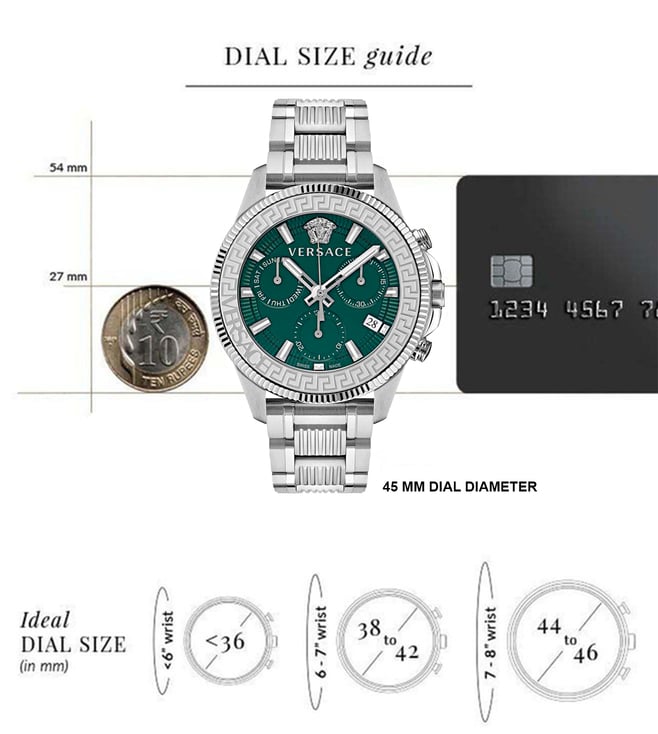 Buy Versace VE3J00422 Greca Action Chronograph Watch for Men Online ...