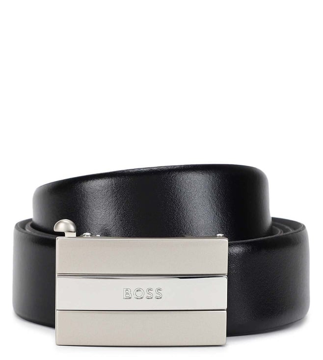 Buy BOSS Black Monogrammed Leather Reversible Belt for Women Online @ Tata  CLiQ Luxury