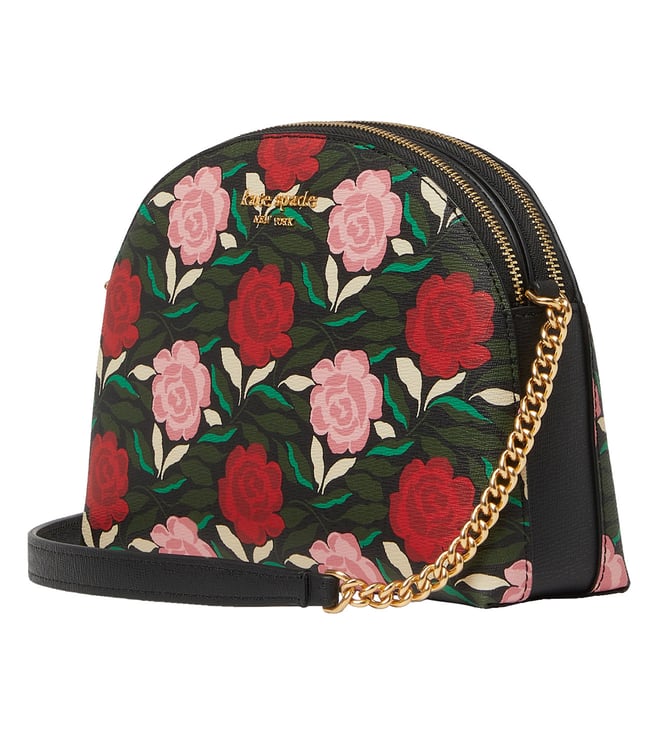 Buy Kate Spade Black Multi Floral Medium Cross Body Bag for