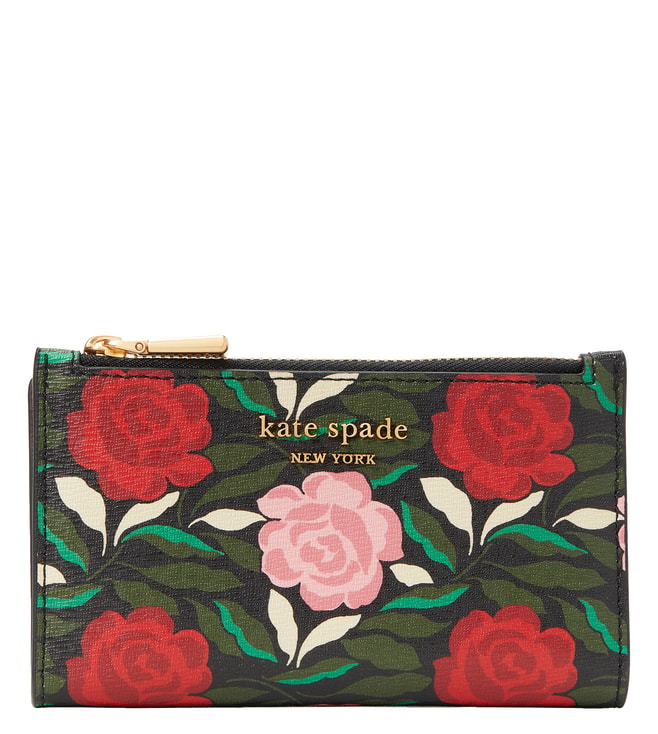 Buy Kate Spade Black Multi Morgan Floral Small Bi-Fold Wallet for Women  Online @ Tata CLiQ Luxury